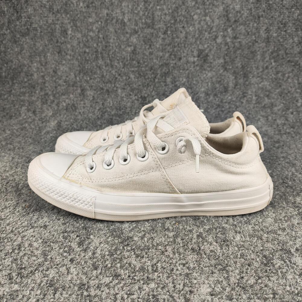Converse Shoes Womens Size 7 White Canvas All Star Low Top Sneakers 568099F